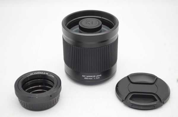 美品 KENKO ケンコー MC MIRROR LENS 400mm F8 ミラーレンズ PENTAX Kマウント付 250505x