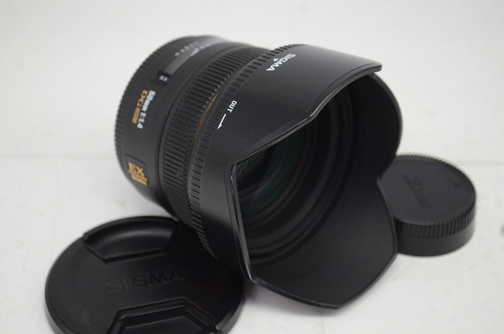 良品 SIGMA シグマ 50mm F1.4 EX DG HSM Nikon ニコン Fマウント 単焦点レンズ フード付 251011c