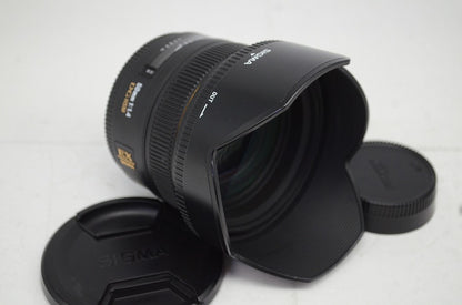 良品 SIGMA シグマ 50mm F1.4 EX DG HSM Nikon ニコン Fマウント 単焦点レンズ フード付 251011c
