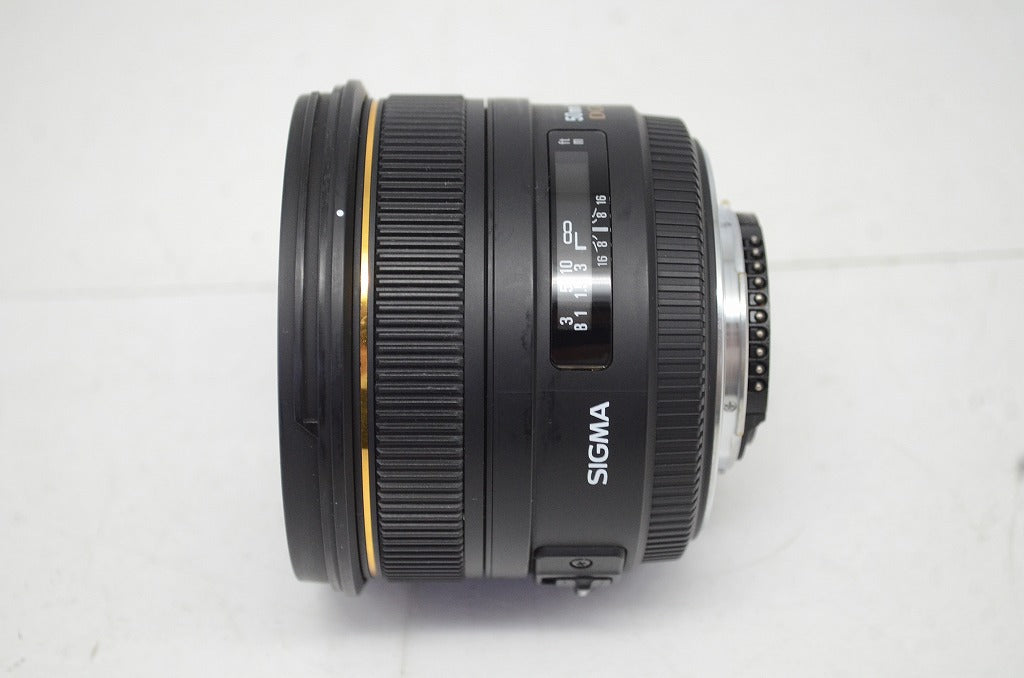 良品 SIGMA シグマ 50mm F1.4 EX DG HSM Nikon ニコン Fマウント 単焦点レンズ フード付 251011c
