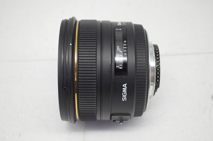 良品 SIGMA シグマ 50mm F1.4 EX DG HSM Nikon ニコン Fマウント 単焦点レンズ フード付 251011c