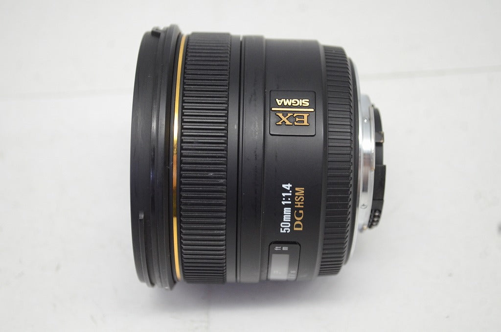 良品 SIGMA シグマ 50mm F1.4 EX DG HSM Nikon ニコン Fマウント 単焦点レンズ フード付 251011c