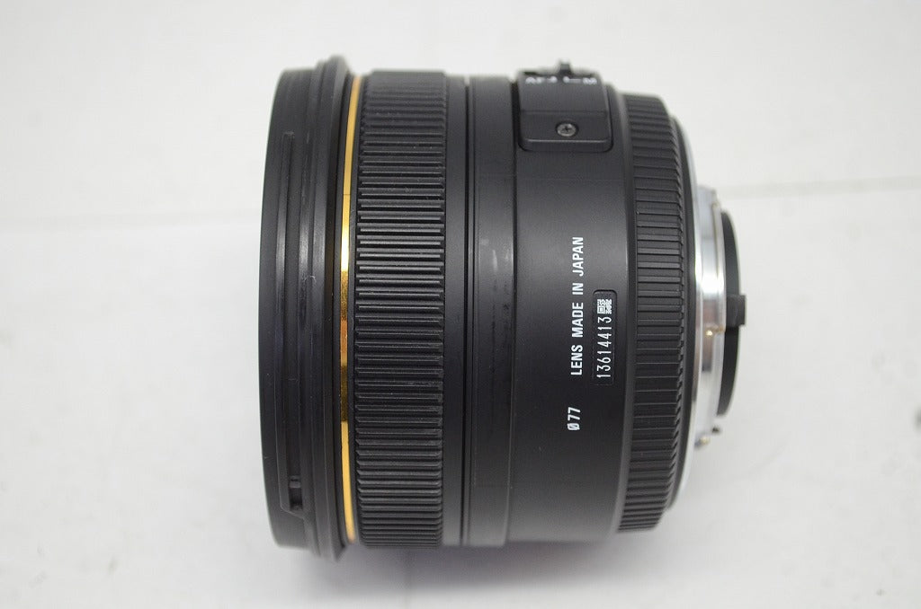 良品 SIGMA シグマ 50mm F1.4 EX DG HSM Nikon ニコン Fマウント 単焦点レンズ フード付 251011c