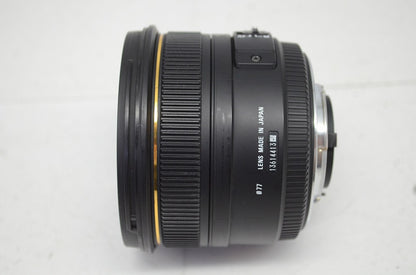 良品 SIGMA シグマ 50mm F1.4 EX DG HSM Nikon ニコン Fマウント 単焦点レンズ フード付 251011c