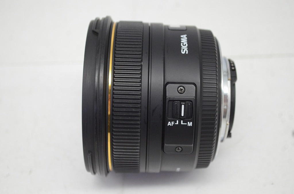 良品 SIGMA シグマ 50mm F1.4 EX DG HSM Nikon ニコン Fマウント 単焦点レンズ フード付 251011c