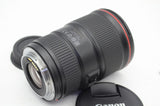 美品 Canon キヤノン EF 16-35mm F4L IS USM フルサイズ ズームレンズ フード付 241009n