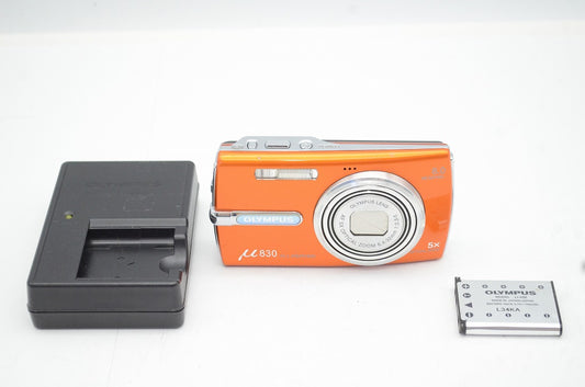 良品 OLYMPUS オリンパス μ830 コンパクトデジタルカメラ パーシモンオレンジ 250510m【アルプスカメラ】