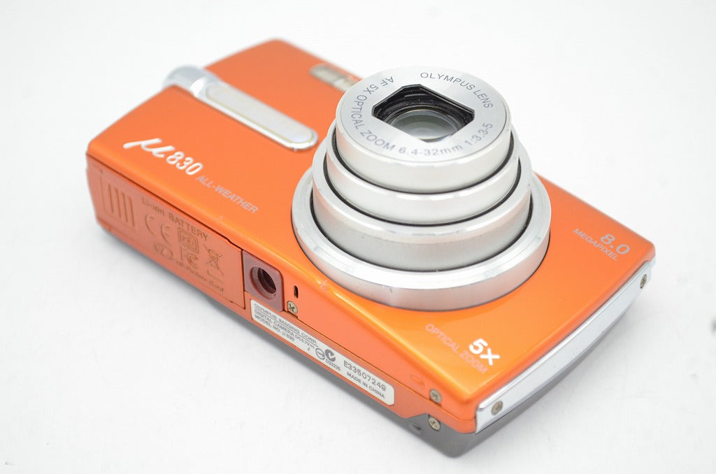 良品 OLYMPUS オリンパス μ830 コンパクトデジタルカメラ パーシモンオレンジ 250510m【アルプスカメラ】