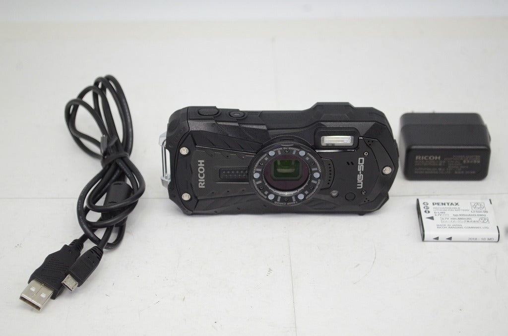良品 RICOH リコー WG-50 コンパクトデジタルカメラ ブラック 251013i