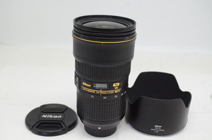 Nikon ニコン AF-S NIKKOR 24-70mm F2.8E ED VR ズームレンズ フルサイズ フード付 251017e