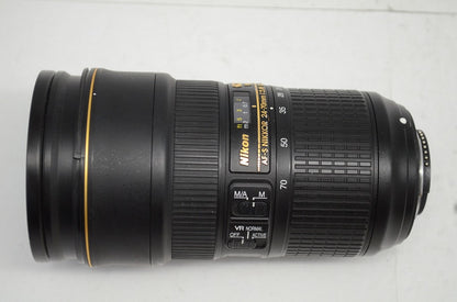 Nikon ニコン AF-S NIKKOR 24-70mm F2.8E ED VR ズームレンズ フルサイズ フード付 251017e