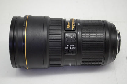 Nikon ニコン AF-S NIKKOR 24-70mm F2.8E ED VR ズームレンズ フルサイズ フード付 251017e