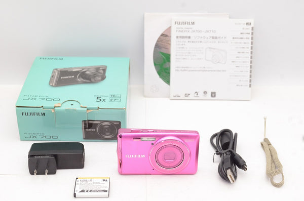 美品 FUJIFILM フジフィルム FinePix JX700 コンパクトデジタルカメラ ピンク 元箱付 241014d