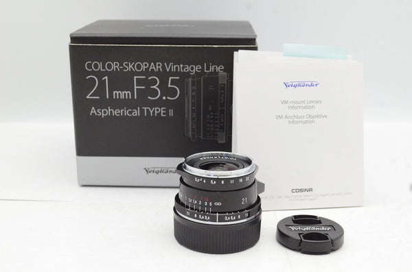 美品 VOIGTLANDER COLOR SKOPAR Vintage Line 21mm F3.5 Aspherical Type II VM Leica 元箱付 241022b