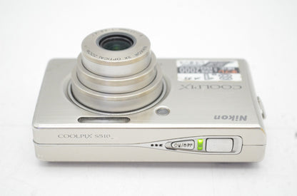 訳あり品 Nikon ニコン COOLPIX S510 コンパクトデジタルカメラ シルバー 250521d