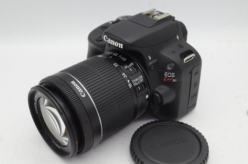 良品 Canon EOS Kiss X7 + EF-S 18-55 IS STM レンズキット デジタル一眼レフカメラ 250601j