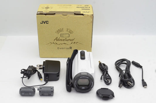 美品 JVC ケンウッド Everio R GZ-R480 デジタルビデオカメラ シャインホワイト 元箱付 250607i