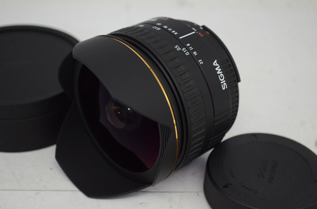 美品 SIGMA シグマ 15mm F2.8 EX DG DIAGONAL FISHEYE Nikon ニコン Fマウント用 単焦点レンズ 元箱付 251016q