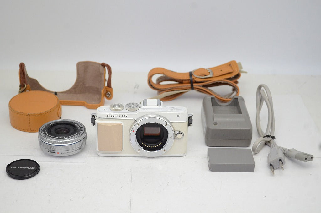 良品 OLYMPUS オリンパス PEN Lite E-PL7 14-42mm EZ レンズキット ミラーレス一眼カメラ ホワイト 251020ag