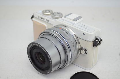 良品 OLYMPUS オリンパス PEN Lite E-PL7 14-42mm EZ レンズキット ミラーレス一眼カメラ ホワイト 251020ag