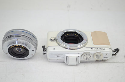 良品 OLYMPUS オリンパス PEN Lite E-PL7 14-42mm EZ レンズキット ミラーレス一眼カメラ ホワイト 251020ag