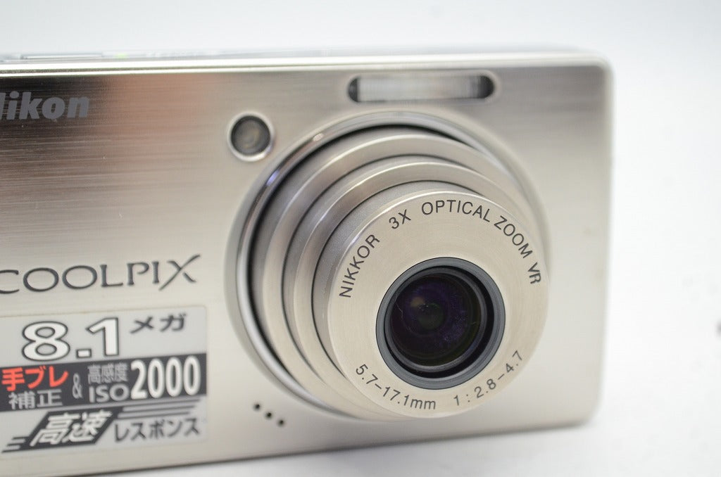 美品 Nikon ニコン COOLPIX S510 コンパクトデジタルカメラ シルバー 250608af