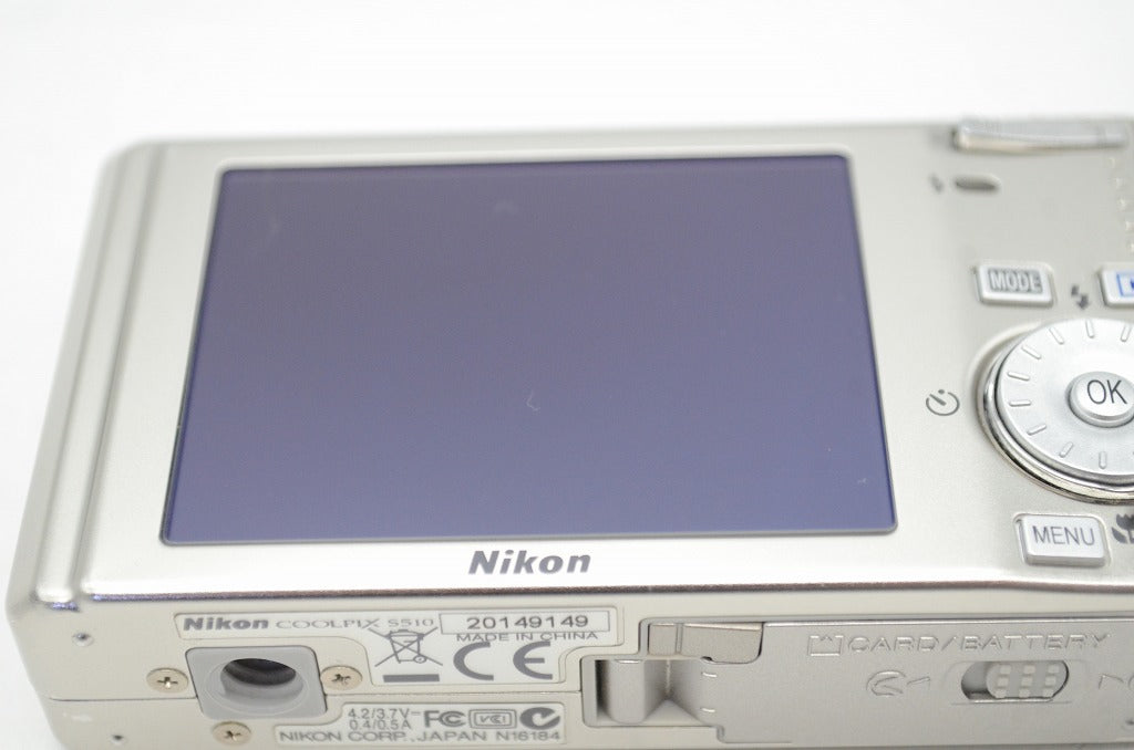 美品 Nikon ニコン COOLPIX S510 コンパクトデジタルカメラ シルバー 250608af