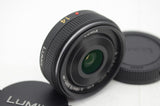 美品 Panasonic LUMIX G 14mm F2.5 ASPH. H-H014 広角パンケーキレンズ ブラッ 241120aク