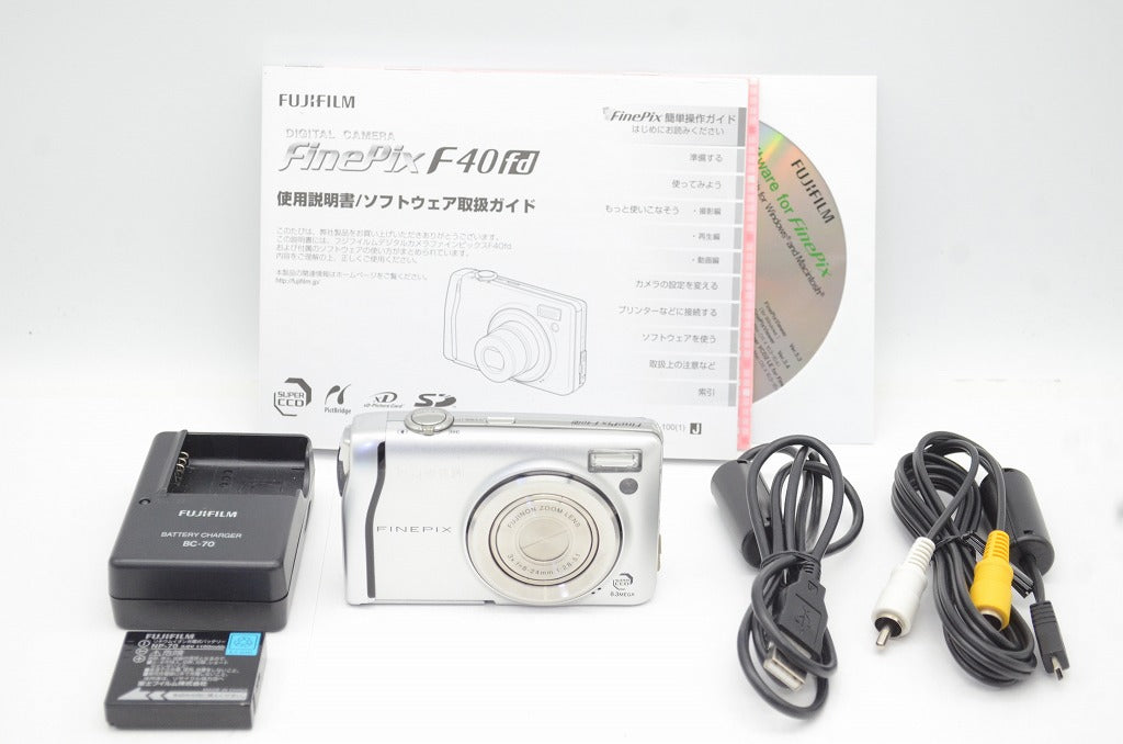 訳あり品 FUJIFILM フジフィルム FinePix F40fd コンパクトデジタルカメラ シルバー 250608ab
