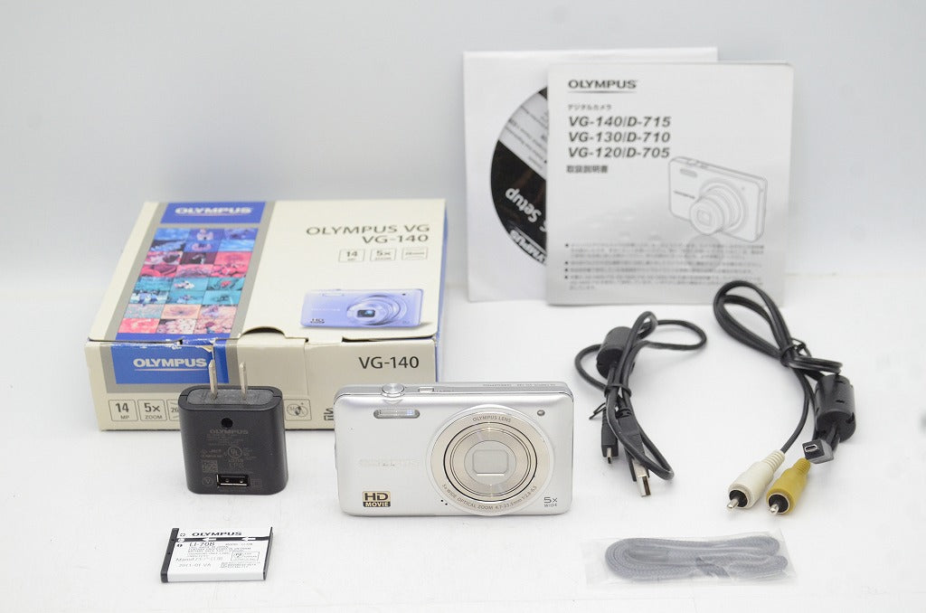 訳あり品 OLYMPUS オリンパス VG-140 コンパクトデジタルカメラ シルバー 元箱付 250623i