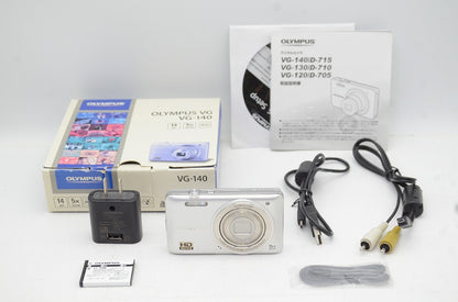 訳あり品 OLYMPUS オリンパス VG-140 コンパクトデジタルカメラ シルバー 元箱付 250623i