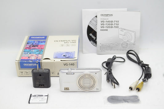 訳あり品 OLYMPUS オリンパス VG-140 コンパクトデジタルカメラ シルバー 元箱付 250623i
