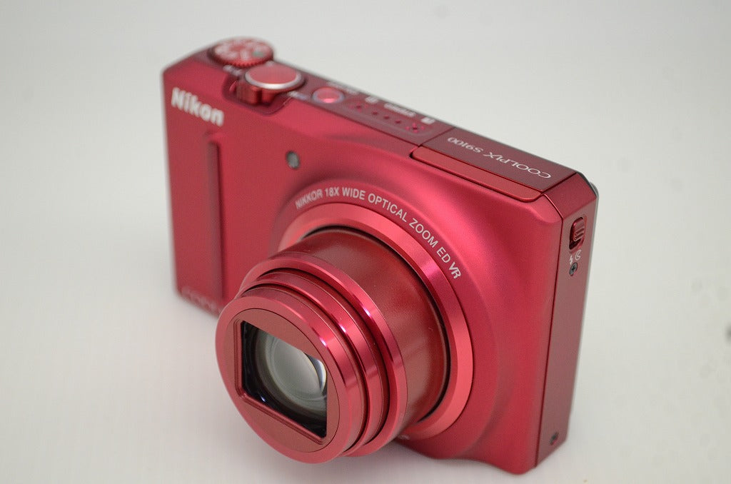 美品 Nikon ニコン COOLPIX S9100 コンパクトデジタルカメラ グロリアスレッド 元箱付 251023a