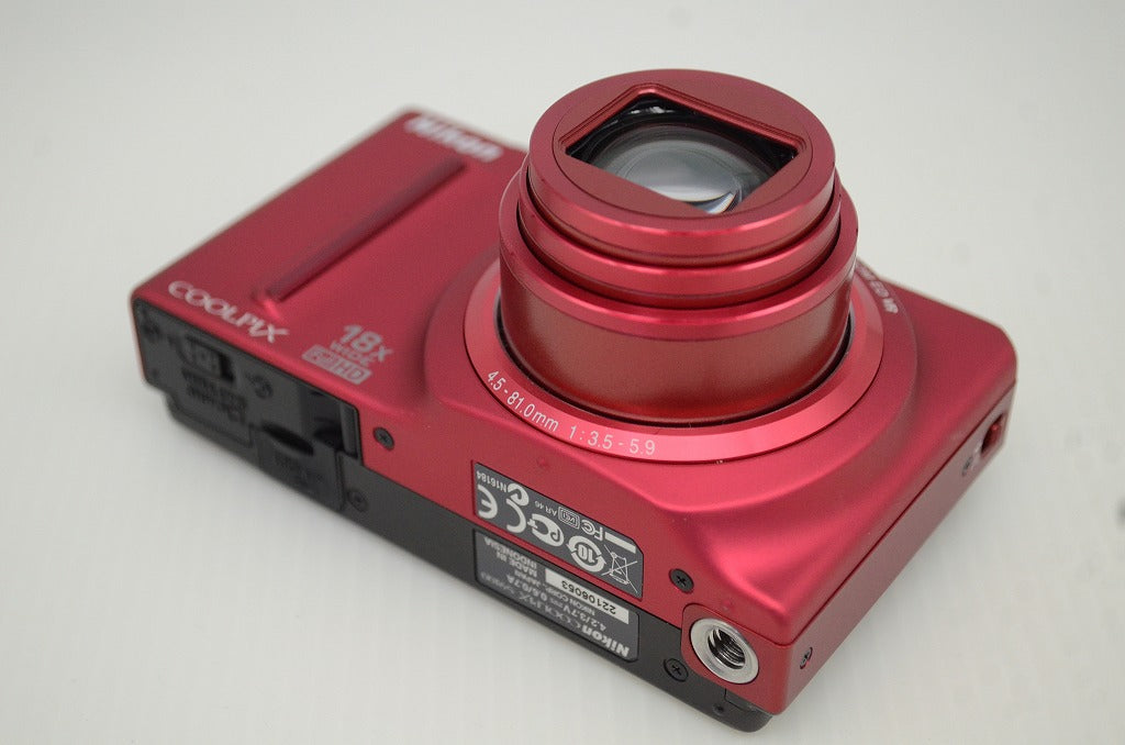 美品 Nikon ニコン COOLPIX S9100 コンパクトデジタルカメラ グロリアスレッド 元箱付 251023a