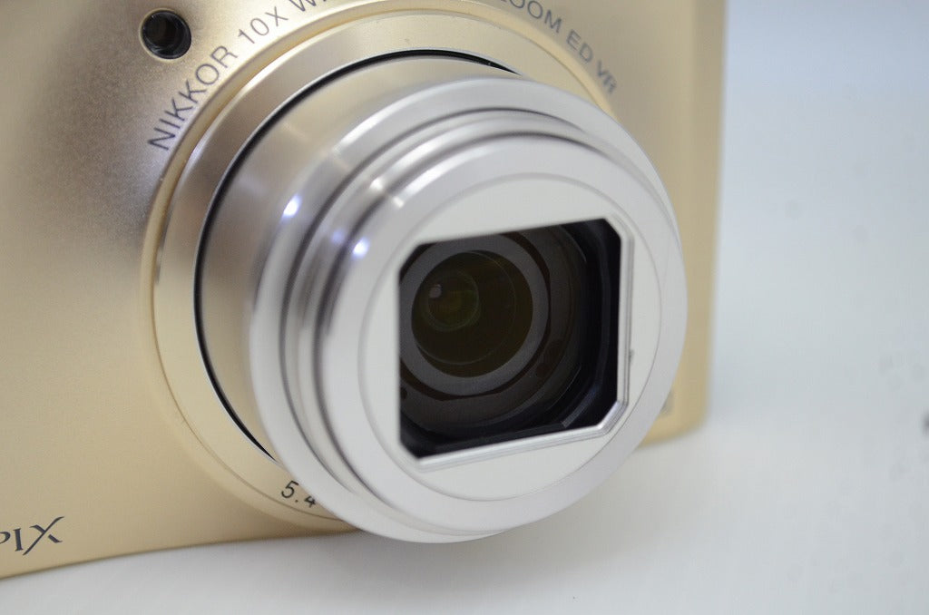 美品 Nikon ニコン COOLPIX S8100 コンパクトデジタルカメラ ゴールド 元箱付 251022j
