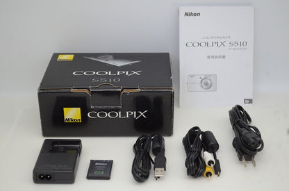 美品 Nikon ニコン COOLPIX S510 コンパクトデジタルカメラ シルバー 元箱付 251023k
