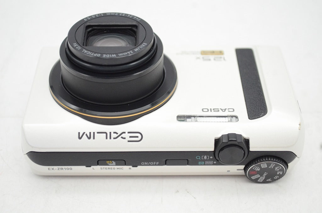 良品 CASIO カシオ EXILIM EX-ZR100 コンパクトデジタルカメラ ホワイト 元箱付 250630g