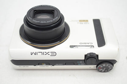 良品 CASIO カシオ EXILIM EX-ZR100 コンパクトデジタルカメラ ホワイト 元箱付 250630g