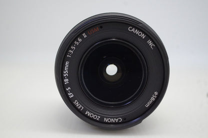 良品 Canon キヤノン EF-S 18-55mm F3.5-5.6 II USM APS-C ズームレンズ 251029af