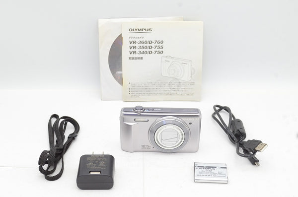 良品 OLYMPUS オリンパス VR-360 コンパクトデジタルカメラ シルバー 241127j