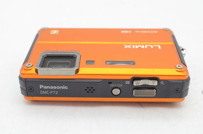 良品 Panasonic パナソニック LUMIX DMC-FT2 コンパクトデジタルカメラ サンライズオレンジ 250713c