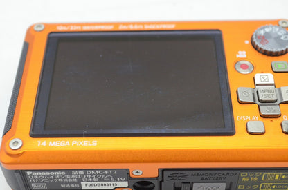 良品 Panasonic パナソニック LUMIX DMC-FT2 コンパクトデジタルカメラ サンライズオレンジ 250713c