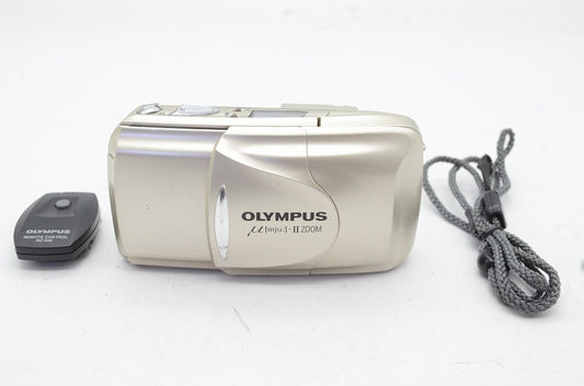 OLYMPUS μ mju: II ZOOM 35mmコンパクトフィルムカメラ リモートコントロール RC-200付 250712k