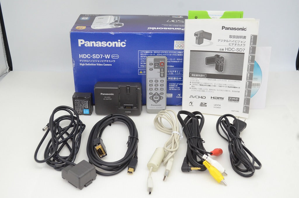 Panasonic パナソニック HDC-SD7 デジタルハイビジョンビデオカメラ ホワイト 元箱付 251022n