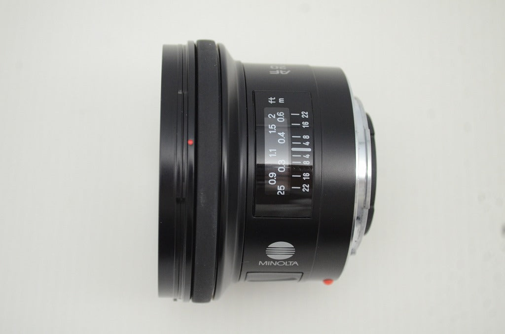 良品 MINOLTA ミノルタ AF 20mm F2.8 NEW SONY ソニー αマウント 単焦点レンズ フード付 251030r