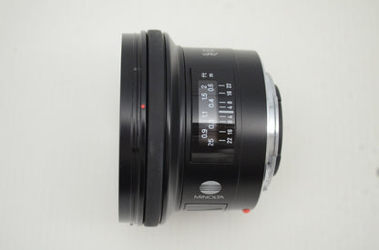 良品 MINOLTA ミノルタ AF 20mm F2.8 NEW SONY ソニー αマウント 単焦点レンズ フード付 251030r