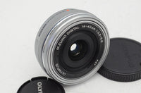 美品 OLYMPUS M.ZUIKO DIGITAL ED 14-42mm F3.5-5.6 EZ マイクロフォーサーズ シルバー 250714ma