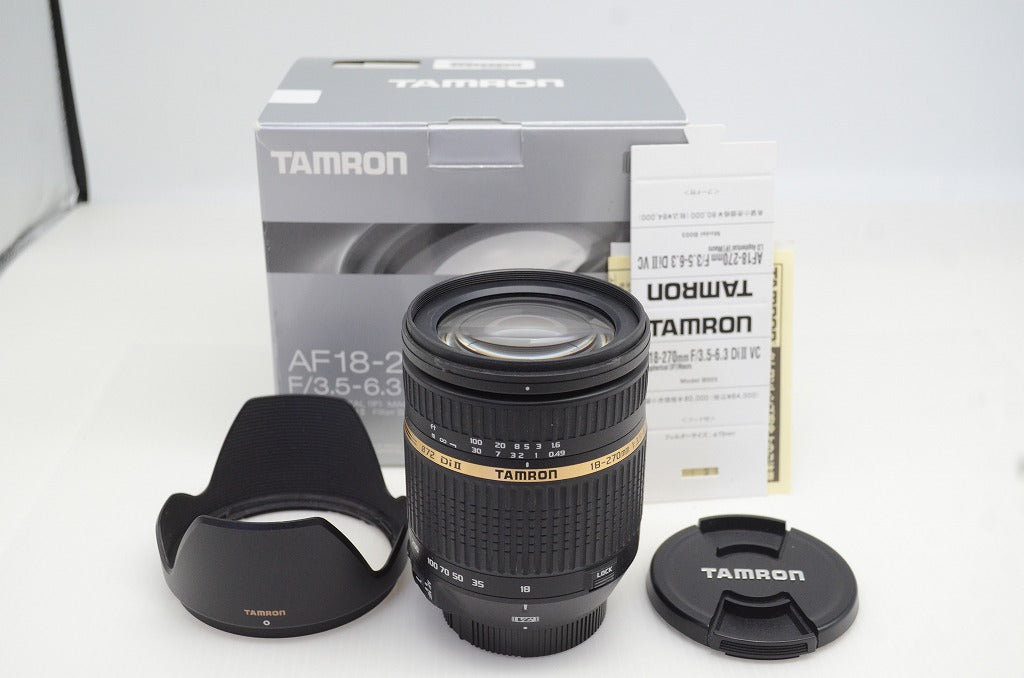 美品 TAMRON AF 18-270mm F3.5-6.3 Di II VC LD Aspherical IF MACRO B003 Nikon Fマウント APS-C 元箱付 251028a