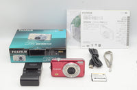 美品 FUJIFILM フジフイルム FinePix JX280 コンパクトデジタルカメラ レッド 元箱付 250728ac