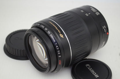 美品 Canon キヤノン EF 55-200mm F4.5-5.6 II USM フルサイズ ズームレンズ 251029ad